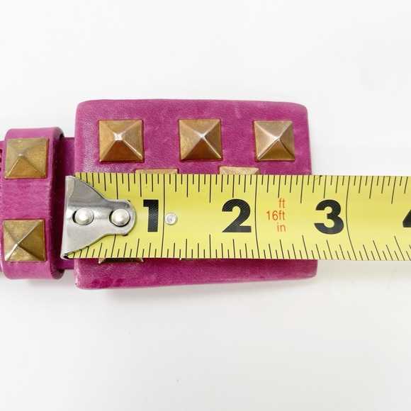 Streets Ahead Studded Leather Roger Belt Pink Gold Large Rare - Picture 13 of 16